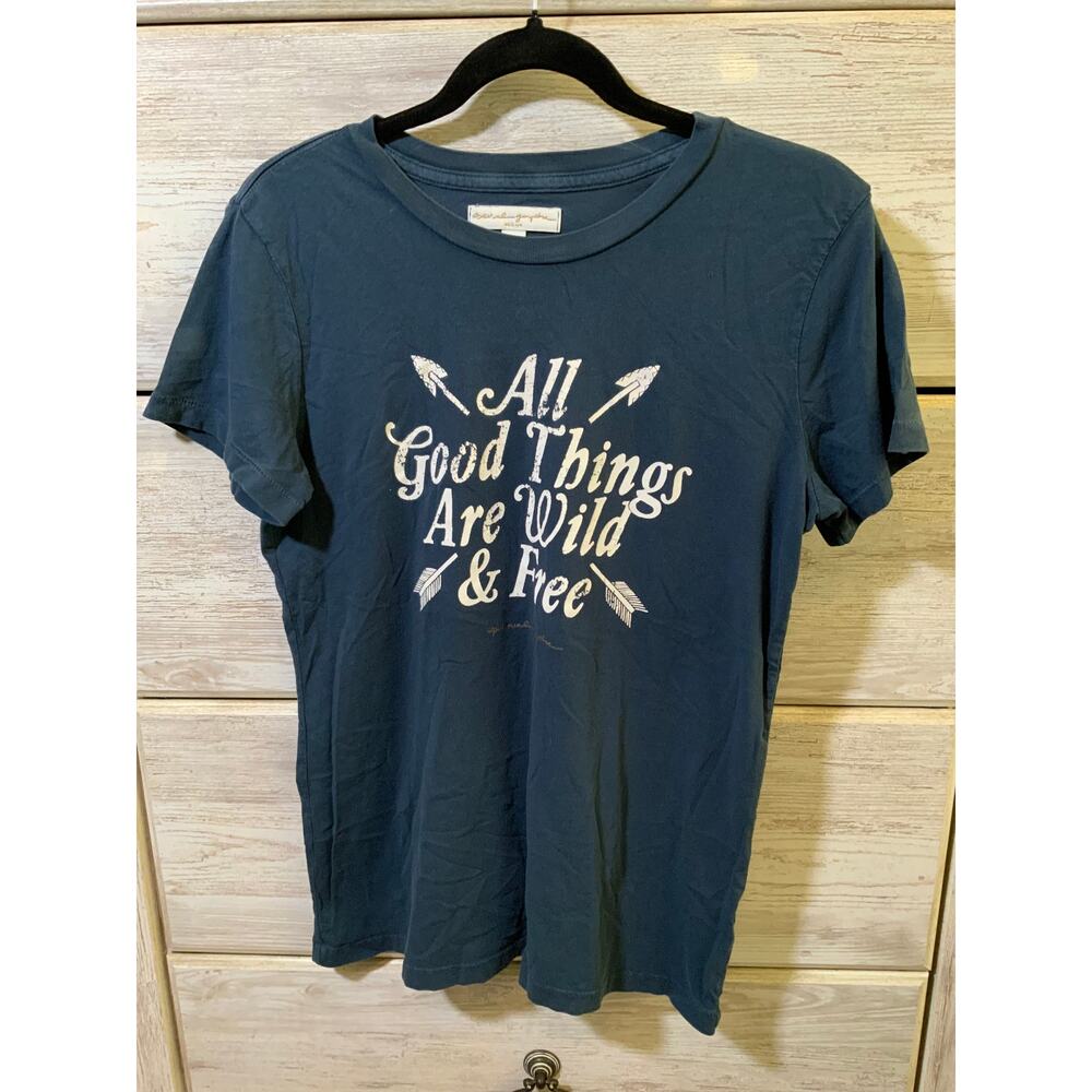 Spiritual Gangster Blue Tee - All That Are Wild Are Free- M